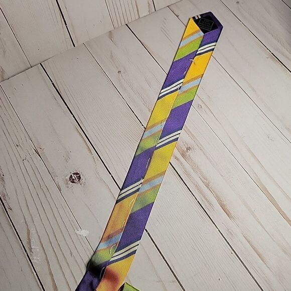 Robert Jensen Colorful Silk Tie New - Picture 6 of 10
